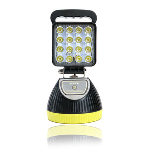 Rechargeable Magnetic LED Work Light, Square, 12/24V