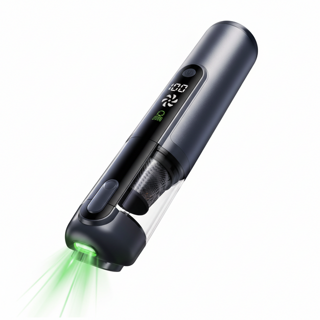 Aspirateur de table sans fil 6000mAh avec détecteur de poussière lumineux