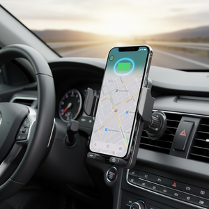 Držiak na telefón do auta s bezdrôtovým nabíjaním na mriežku ventilácie, 90° otočný