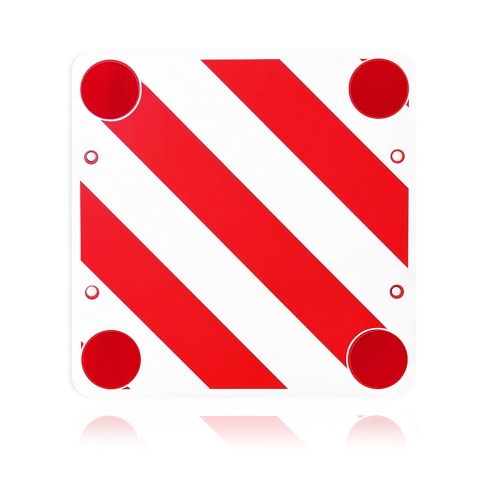 Placa de Sinalização para Carga Excedente em Plástico com Prismas 50x50cm