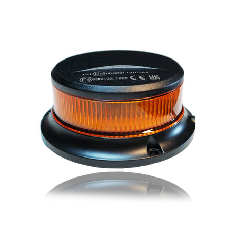 Lampeggiante LED giallo con base magnetica – 18 LED, 12/24V